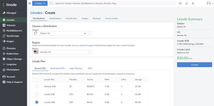 Getting Started Create Linode