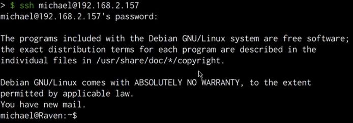 Raven VM SSH login Raven VM SSH login