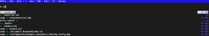 McFly list change in subdirectory
